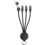 USB-kaapeli 2GO 797363 USB A/USB C USB C/mikro-USB B/Lightning musta