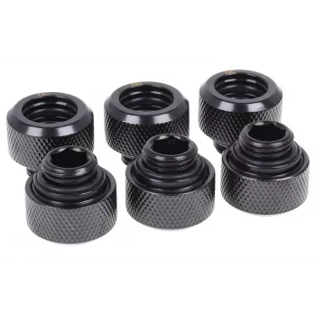 Liitäntäsarja Alphacool 17377 – messinki, musta, korkeus 16 mm, halkaisija 21 mm nestejäähdytykseen