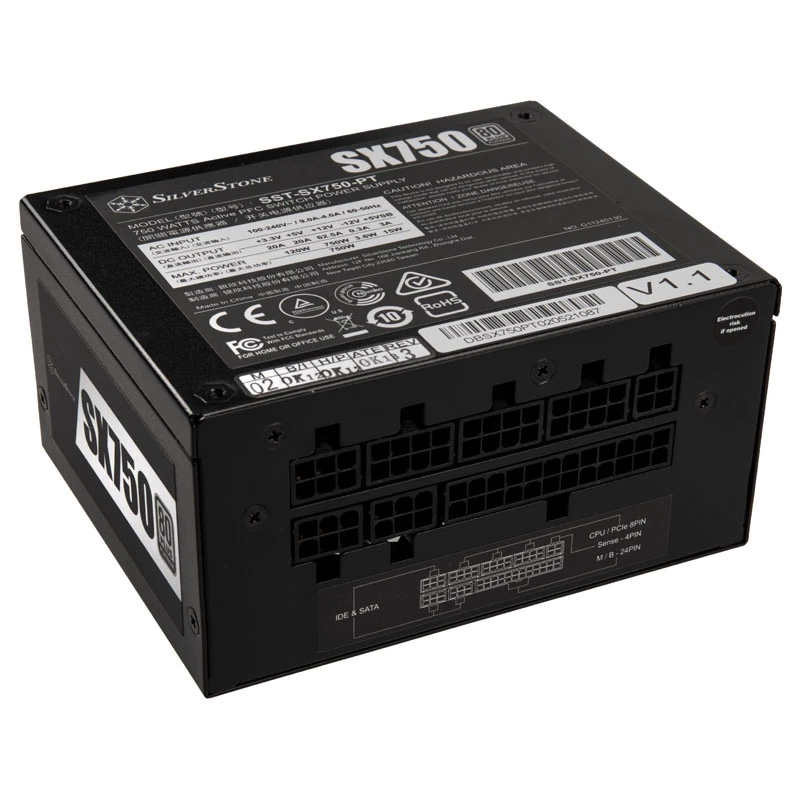 Virtalähde SILVERSTONE SX750 Platinum 750W 80 Plus Platinum, SFX-L-koko