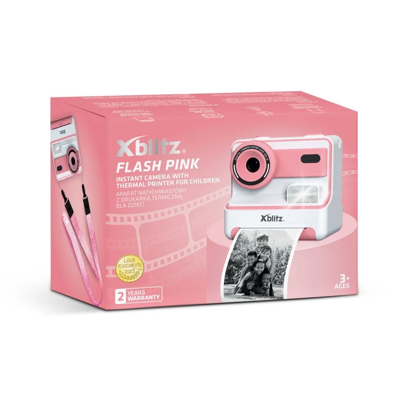 Xblitz FLASH PINK pikakamera lämpötulostimella lapsille