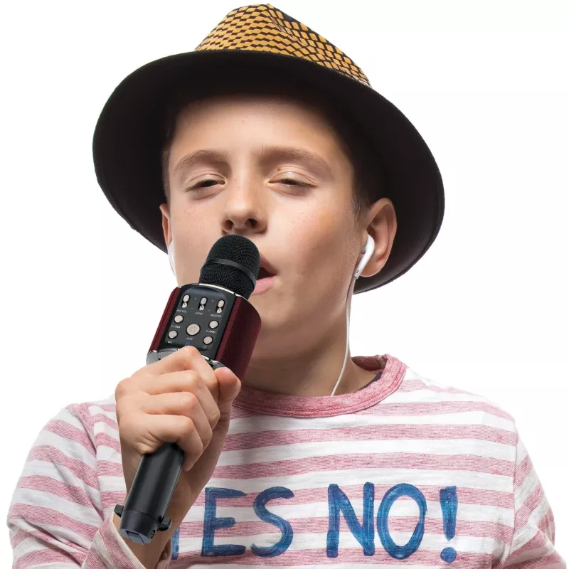 LENCO BMC-090 karaoke-mikrofoni, musta