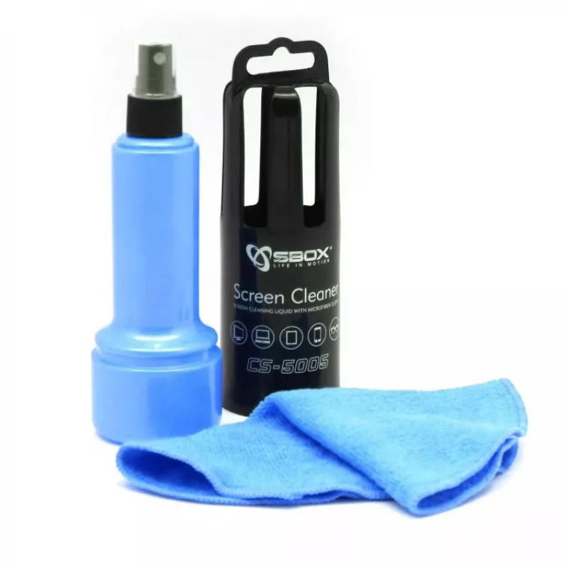 Sbox CS-5005B näytönpuhdistusaine 150ml sininen