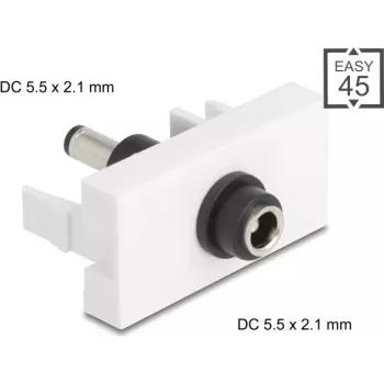 DC-liitin DELOCK Easy 45 5,5 x 2,1 mm liitäntä DC 5,5 x 2,1 mm