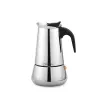 Maestro MR-1660 mokapannu 0,2 L ruostumaton teräs espressokeitin, 4 kuppia, musta kahva
