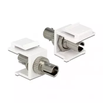 Delock 86348 Keystone-moduuli ST Simplex -sovitin, valkoinen