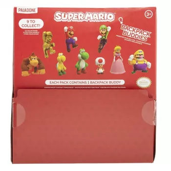 Backpack Buddies -avaimenperäsarja Paladone Super Mario VKE 24 kpl – eri hahmoja, keräilytarvikkeita