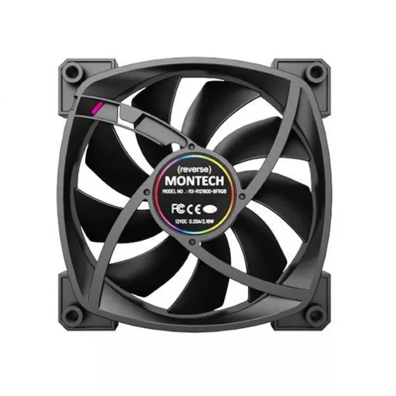 Montech RX120 PWM tietokonekotelon tuuletin 12 cm musta 3 kpl