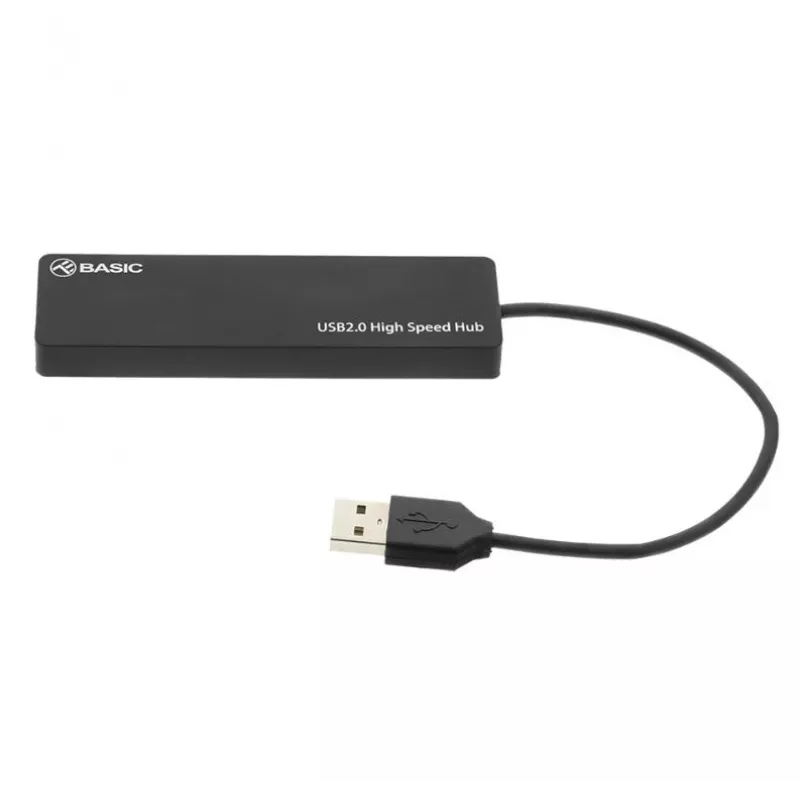 USB-keskitin Tellur Basic 4-porttinen USB 2.0 — musta, 4x USB-A-liitäntää
