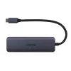 UNITEK uHUB Q4 USB-keskitin Type-C 5000 Mbit/s harmaa