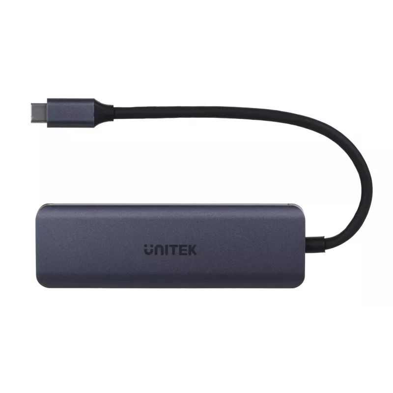 UNITEK uHUB Q4 USB-keskitin Type-C 5000 Mbit/s harmaa