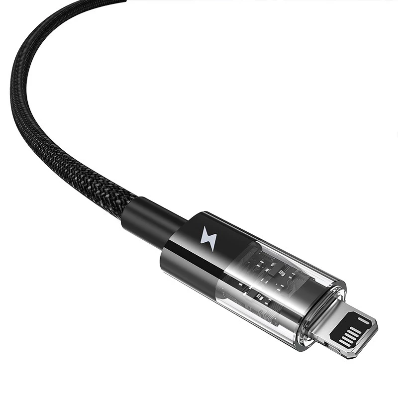 Baseus Gem USB-IP 2,4A pikalatauskaapeli 2 m musta