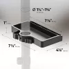 ONKRON A35 hylly, musta ABS-muovi, 190×105 mm, 160 g