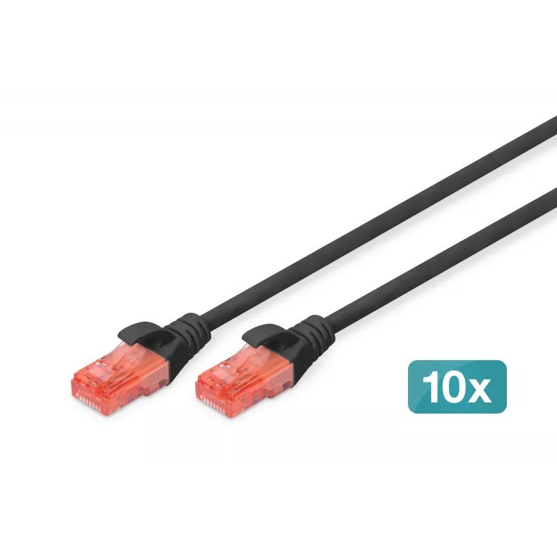 Verkkokaapeli Digitus CAT 6 U/UTP 0,5 m RJ-45 musta