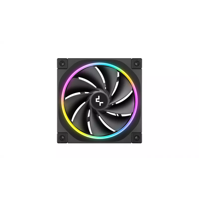 DeepCool FL12R 3-in-1 120 mm kotelotuulettimet (3 kpl), Reverse, 4-pin PWM, 500–2150 r/min, FDB, mustat
