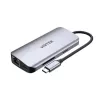 USB-C-keskitin Unitek D1122A01 2x HDMI 4K ja 100W Power Delivery