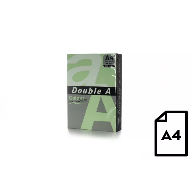 Värillinen paperi Double A, 80 g, A4, 500 arkkia, Emerald