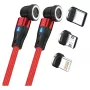 USB-kaapeli RealPower MagneticCharge2 1 m punainen pikalataus tiedonsiirto