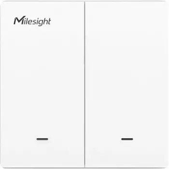 Seinäkatkaisin Milesight WS502-868M-3W-W11-EU LoRaWAN 3-johtoinen 2-painikkeinen valaistuksen ohjaukseen
