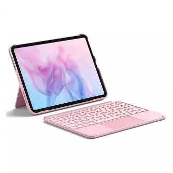 Inateck KB04122 Ace Touch näppäimistökotelo iPad 11 / iPad Air 4/5 -tabletille, QWERTZ, vaaleanpunainen