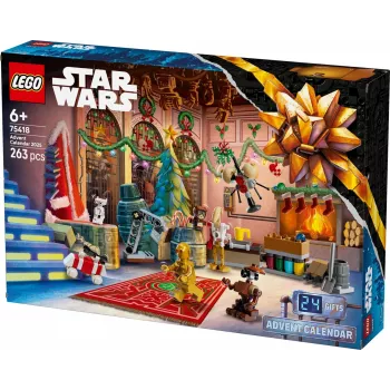 LEGO Star Wars joulukalenteri 2025 — sarja 75418, kausittaiset rakennettavat minihahmot ja mallit