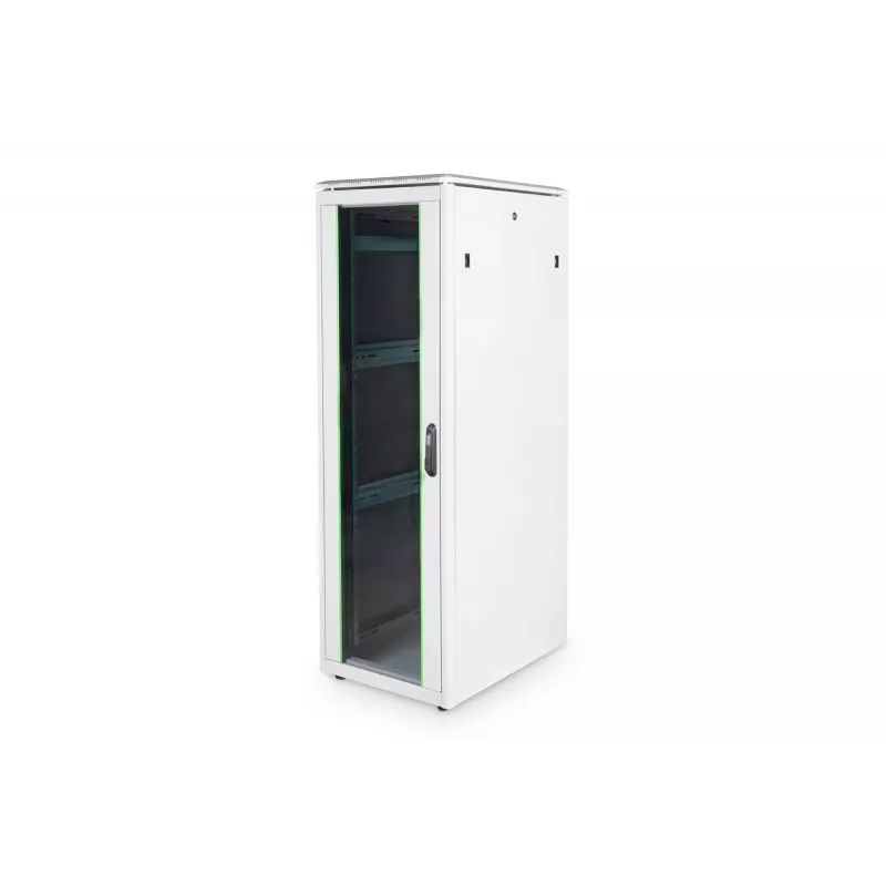 DIGITUS 36HE Unique verkkokaappi 600x800mm lasiovi harmaa