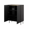 Hylly cama meble ONDA 2D2SZ kirjahylly 98×45×127 cm musta