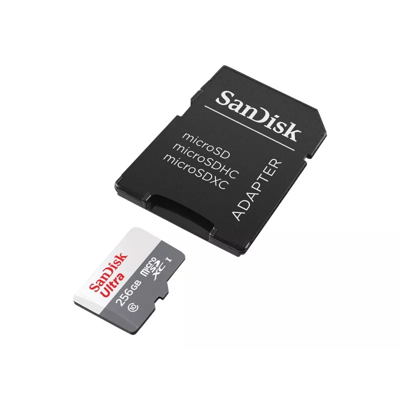 Flash-muisti SanDisk 256 GB MicroSDXC UHS-I SDSQUNR-256G-GN6TA