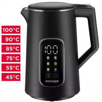 Sähköinen vedenkeitin Concept Solution RK3385 lämpötilansäädöllä, 1,7 L tilavuus