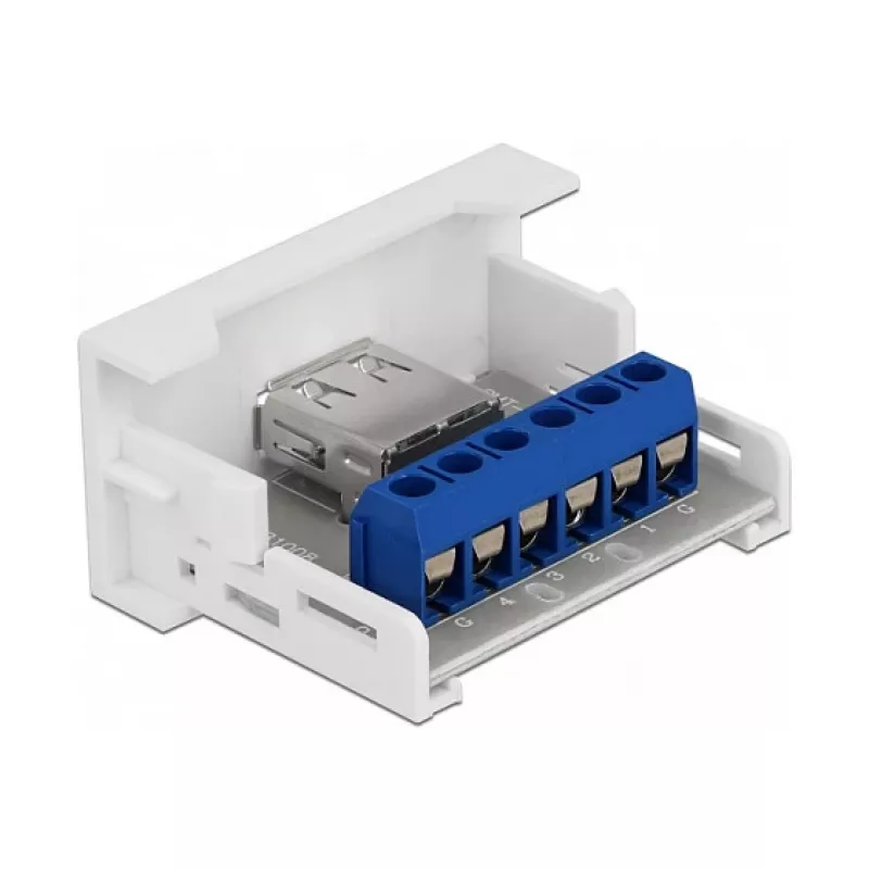 USB 2.0 Type-A liitin liitinrimaan DeLOCK Easy 45 -moduuli