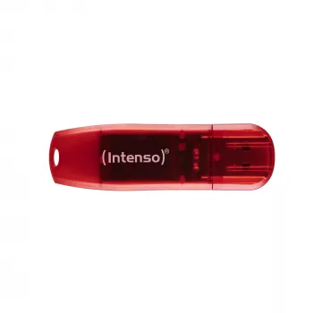 USB-muistitikku Intenso 128 GB USB Type-A 2.0 Punainen Läpinäkyvä