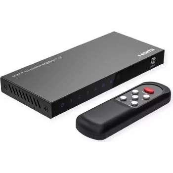 ROLINE 8K HDMI -kytkin, 4-porttinen, IR-kaukosäätimellä
