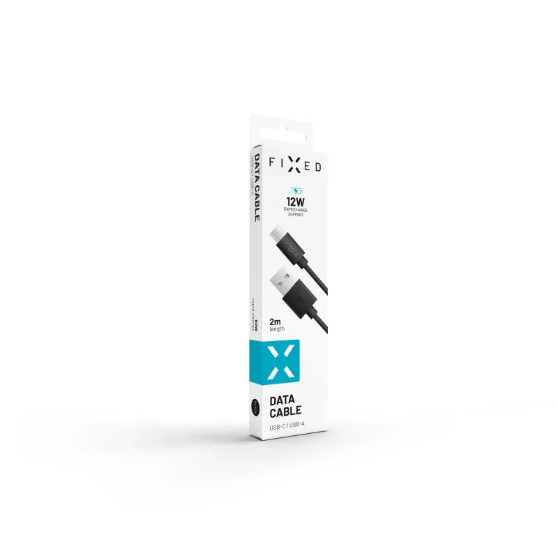 USB–USB-C-data- ja latauskaapeli FIXED FIXD-UC2M-BK — 2,0 m, musta