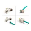 DeLOCK Keystone-moduuli 88111 litteä keltainen RJ-45 10 kpl