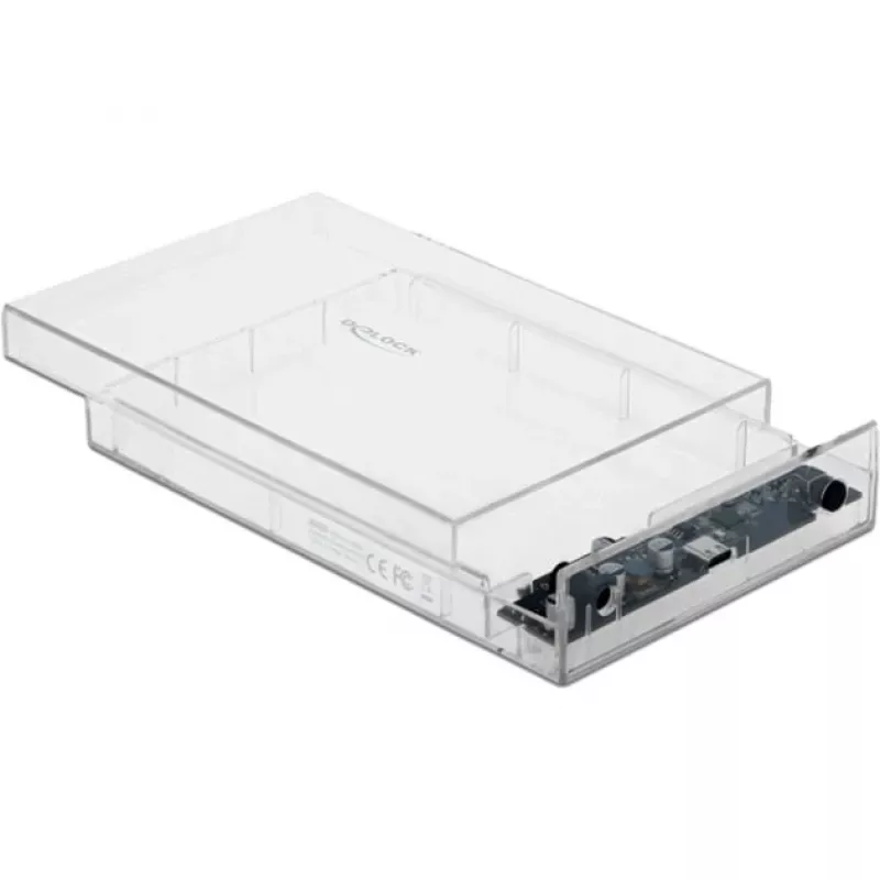 HDD/SSD-kotelo DeLOCK 42623 läpinäkyvä 2.5/3.5