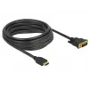 Videokaapeliadapteri DeLOCK 85656 5 m HDMI tyyppi A DVI musta