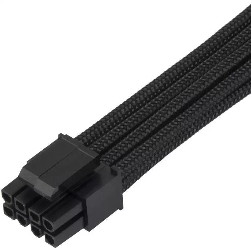 SilverStone SST-PP07E-EPS8B jatkokaapeli EPS 8-pin – EPS/ATX 4+4-pin, 30 cm, musta