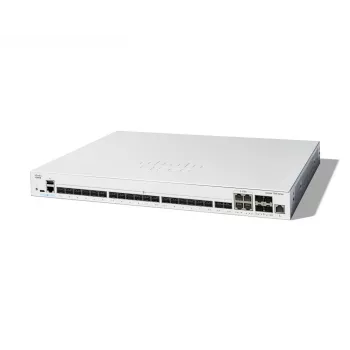 Verkkokytkin Cisco Catalyst C1300-24XS hallittava L2/L3, 480 Gbit/s kytkentäkapasiteetti, RJ-45/USB-C-konsoli, 16 000 MAC-taulukko, harmaa, 4,15 kg