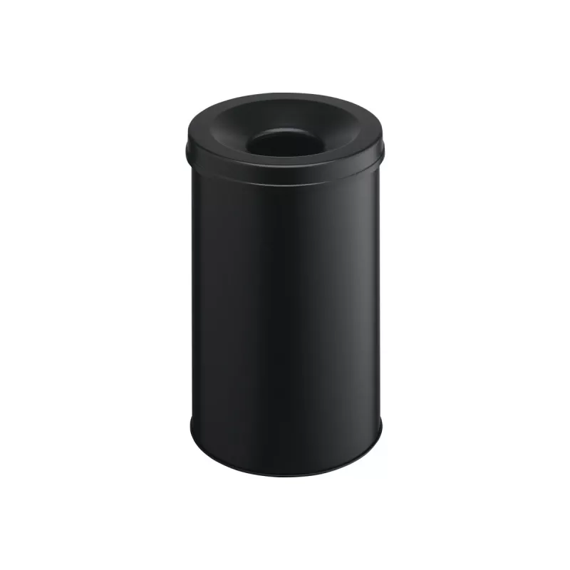Jäteastia pyöreä teräs musta Durable 330601