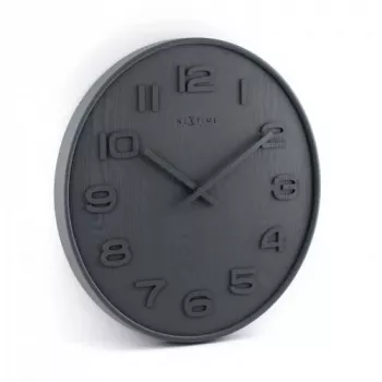 NeXtime 3096GS - seinäkello - kvartsikello - pyöreä - harmaa - puu - aikuiset