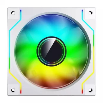 Jäähdytystuuletin Darkflash DM20 valkoinen 120mm 3-pin PC-koteloon ja CPU-jäähdytykseen