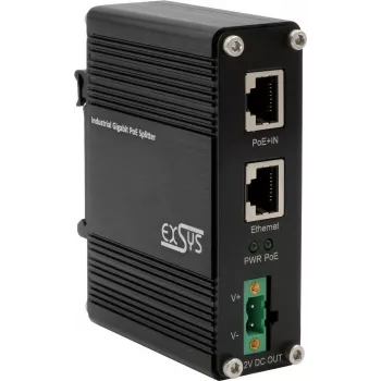 PoE+-splitteri Exsys EX-60325 802.3at, lähtö 12 V DC 20 W