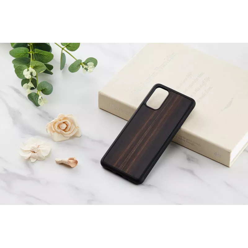 Suojakotelo Samsung Galaxy S20+:lle — Man and Wood — Ebenholz musta