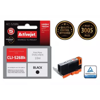 Activejet ACC-526BN muste (korvaa Canon CLI-526Bk; Supreme; 10 ml; musta)