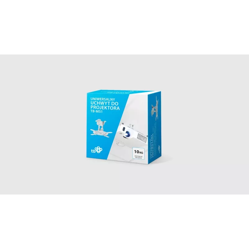Kattoteline projektorille TB TB-M51 – tukee jopa 10 kg, 15,2 cm jatko