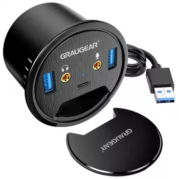 USB-keskitin GRAUGEAR G-THUB-AU-60 USB 3.2 Gen 1 Type-A musta
