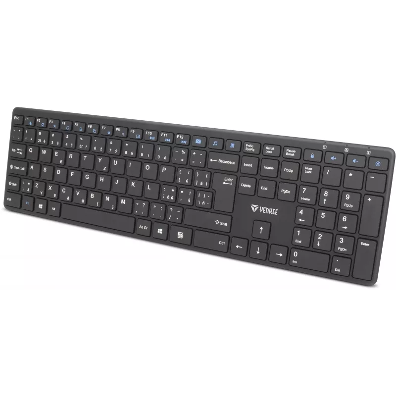 Langaton näppäimistö-hiiri-sarja YENKEE YKB 2008CS — 2,4 GHz USB, kompakti asettelu