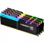 DIMM 32 GB DDR4-3200 (4x 8 GB) Quad-kit, muisti musta, F4-3200C16Q-32GTZRX, Trident Z RGB, INTEL XMP