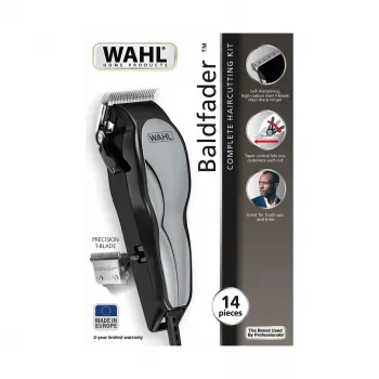 Hiustenleikkuukone Wahl 20107.0460 Baldfader — johdollinen AC-trimmeri, 6 pituusastetta, 1–13 mm, 45 mm leikkuupään leveys, musta/kromi