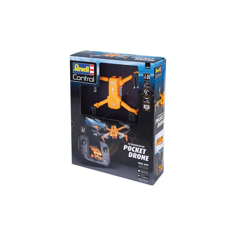 RC-nelikopteri REVELL Pocket Drone 23810 — 2,4 GHz, 4-kanavainen kauko-ohjaus