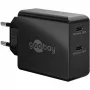 Sisälaturi Goobay 61757 pikalataus USB Type-C 2 porttia musta